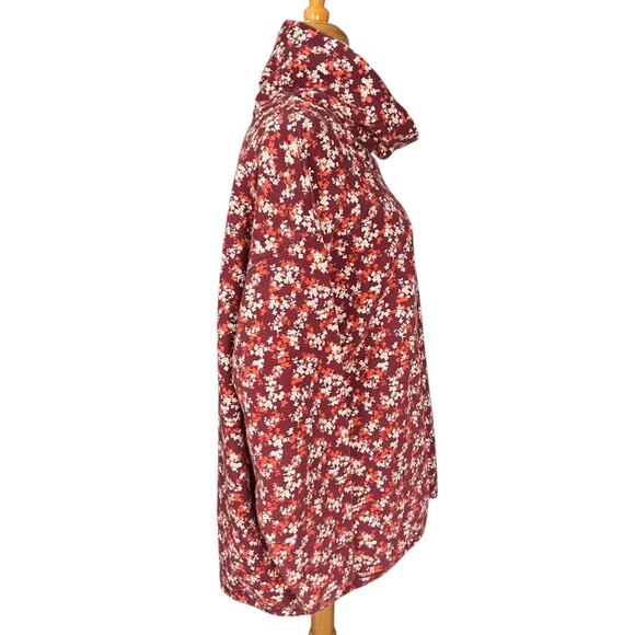 Lands’ End Floral Waffle Knit Cowl Neck Tunic Top 1X Drawstring Hem Cottagecore - Picture 16 of 16